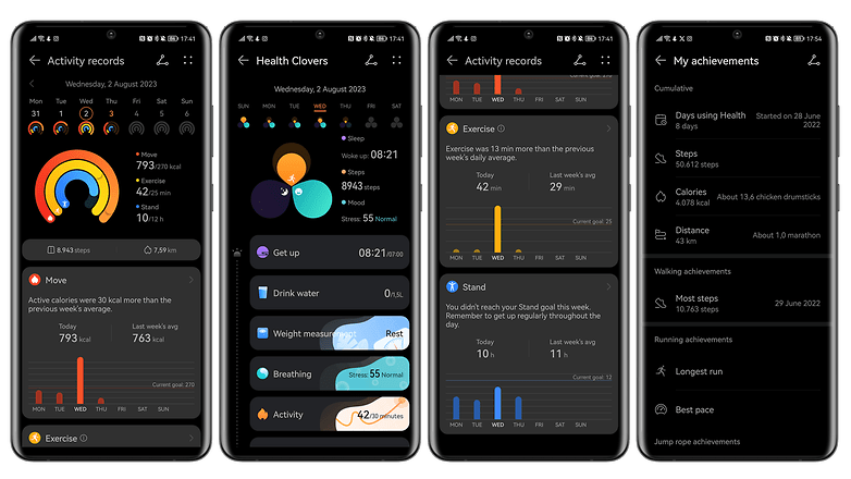 Screenshots der Huawei Health App