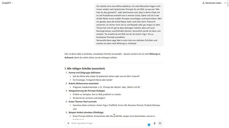 Text discussing steps for creating prompts for images in ChatGPT. Text discussing steps for creating prompts for images in ChatGPT.