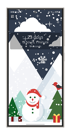 Screenshot der Christmas-Countdown-App