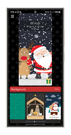 Screenshot der Christmas-Countdown-App