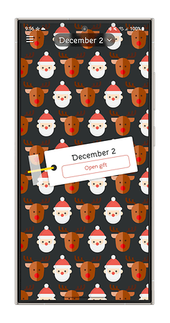 Screenshot der Christmas-Countdown-App