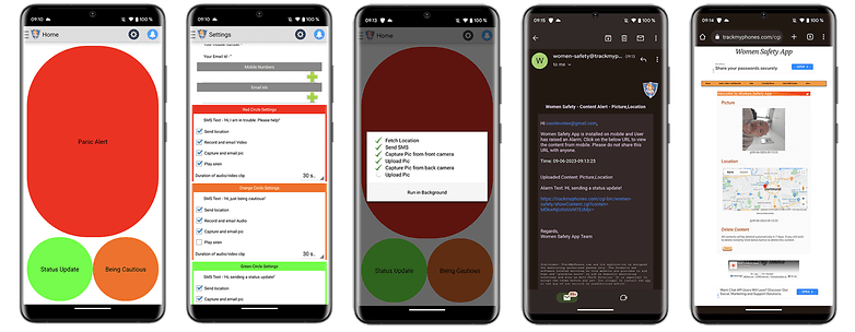 Screenshots der App Women Safety