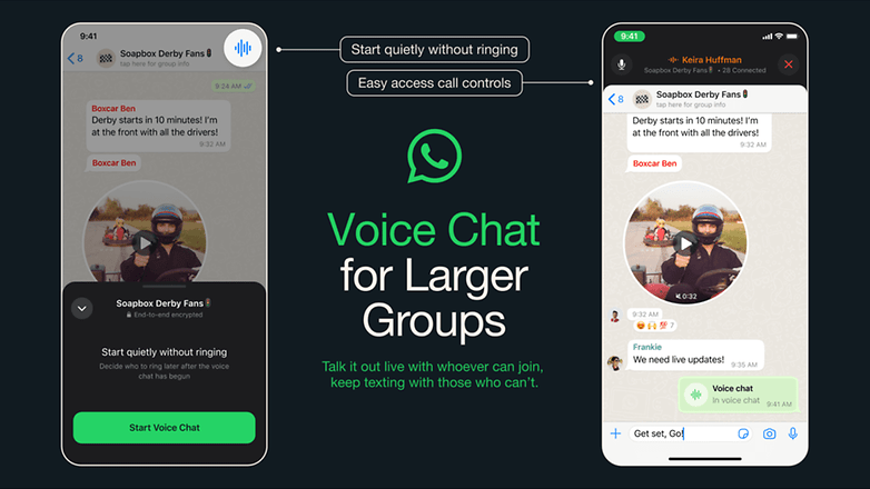 Screenshot zeigt das kommende Voice-Call-Feature