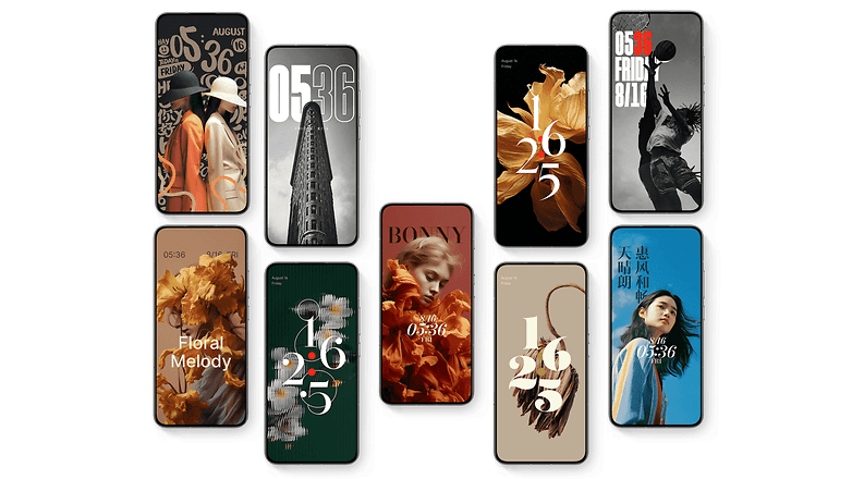 Examples of lockscreen customization options on HyperOS