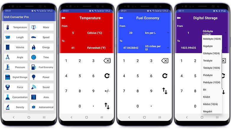 Aplicativo dia Unit Converter Pro