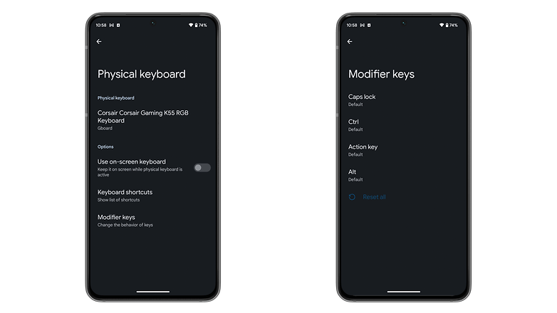 Android 14 beta 2 - keyboard modifier keys