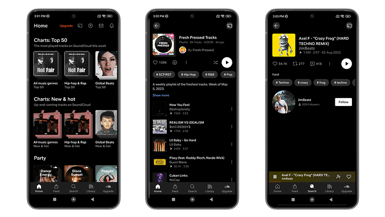 Music download apps - SoundCloud screenshots