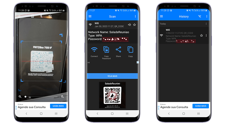 Wi-Fi password reveal using a third-party app