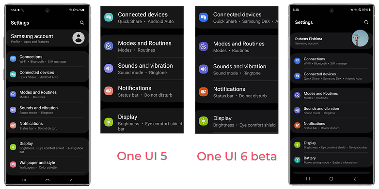Samsung One UI 6 béta betűtípus