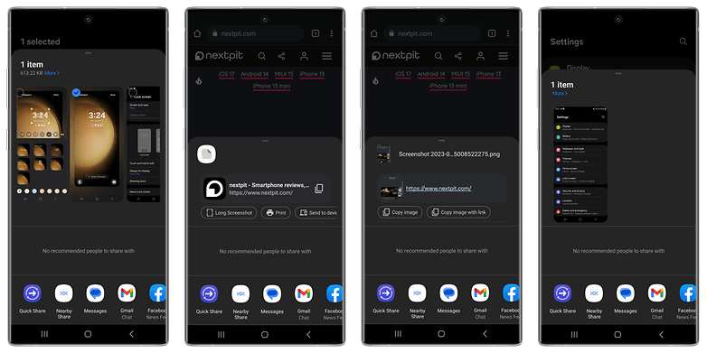 Samsung One UI 6 beta: Share menu