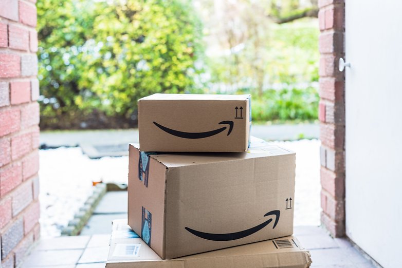 Amazon delivery packages on the porch