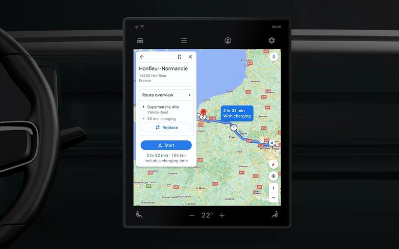 Google Maps optimise un itinéraire planifié.