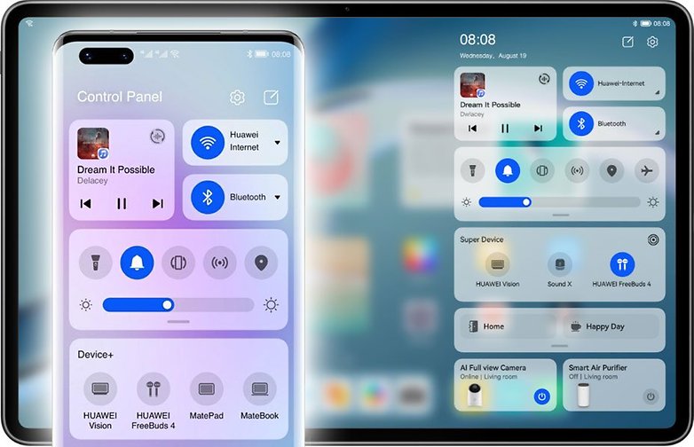 Huawei EMUI HarmonyOS Control Center