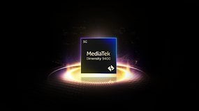 MediaTek Dimensity 9400 Prozessor mit 5G-Logo auf einem leuchtenden Hintergrund.