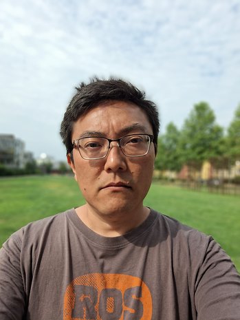 Samsung Galaxy A54 review sample: Wide-angle selfie with portrait mode