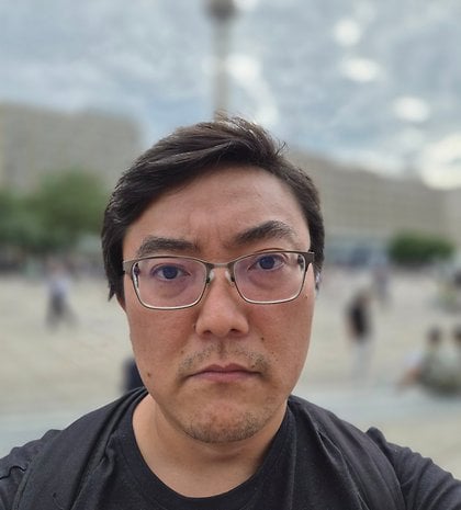 Samsung Galaxy Z Flip 7: Selfie mit der Hauptkamera - Porträtmodus an