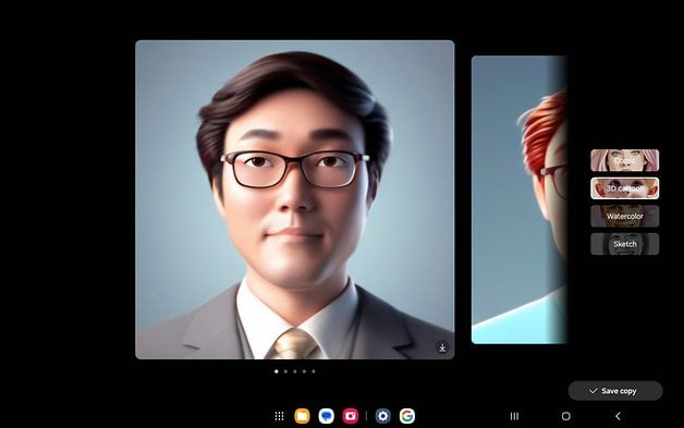 Samsung Galaxy Tab S10+: Portrait Studio.