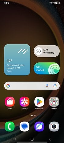 Samsung Galaxy XCover 7 Pro home screen displaying weather, date, and app icons.