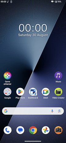 Default home screen of Sony Xperia 1 VII, displaying time, date, and various app icons.