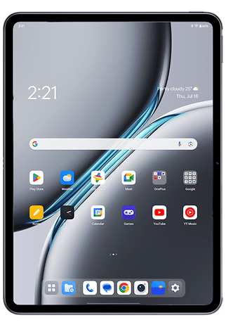 OnePlus Pad 2 screenshots from the home screen.