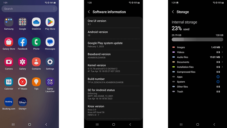 Samsung Galaxy A54: One UI 5.1