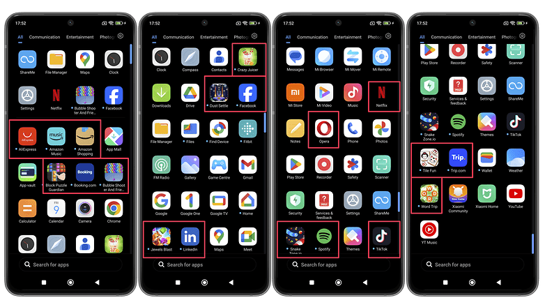 Screenshots der Apps auf dem Xiaomi Redmi Note 13 4G
