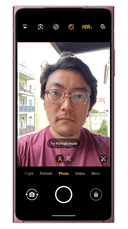 HMD Skyline: Capture d'écran de l'application photo