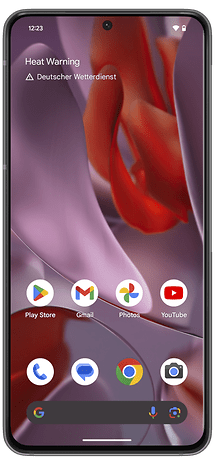 Screenshot vom Homescreen des Google Pixel 9 Pro