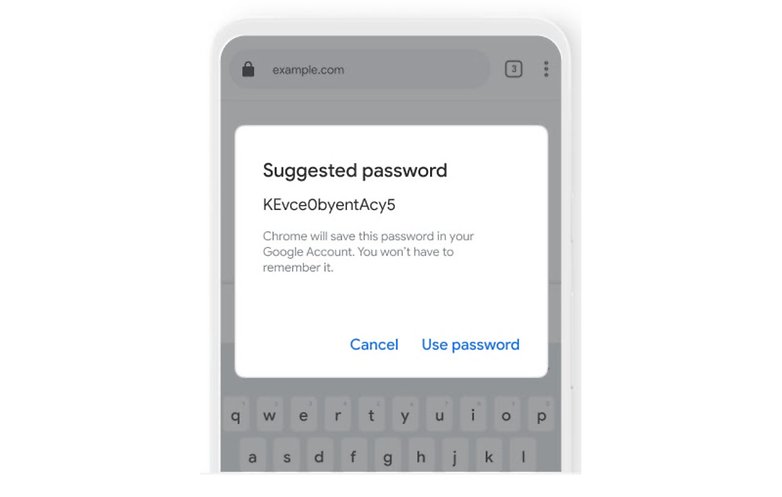 Google Chrome screenshot on iPhone showing password management.