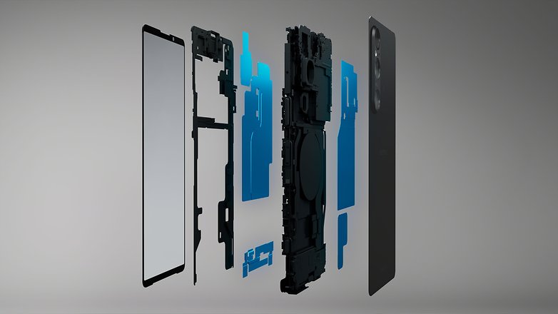 Sony Xperia 1 V - heat dissipation exploded view