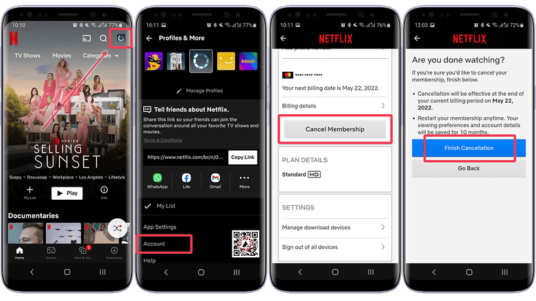 Steps on how to cancel Netflix