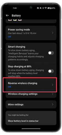 OnePlus reverse wireless charging