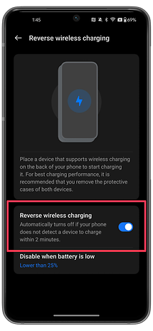 OnePlus reverse wireless charging