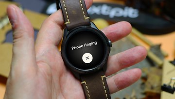 Photo showing a smartwatch with the Find my Phone feature activated