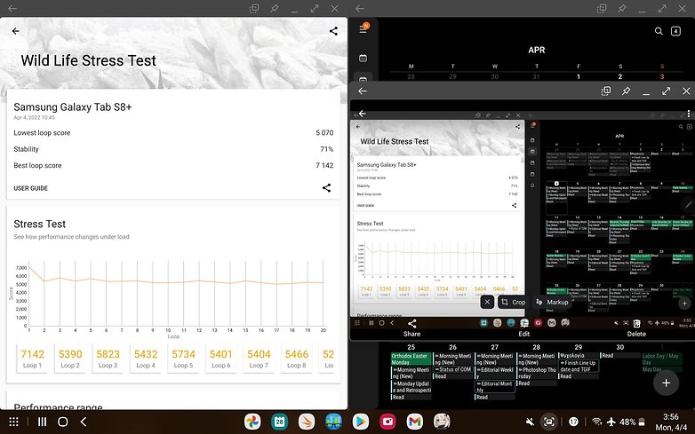 NextPit Zois Samsung galaxy tab s8 plus multitask