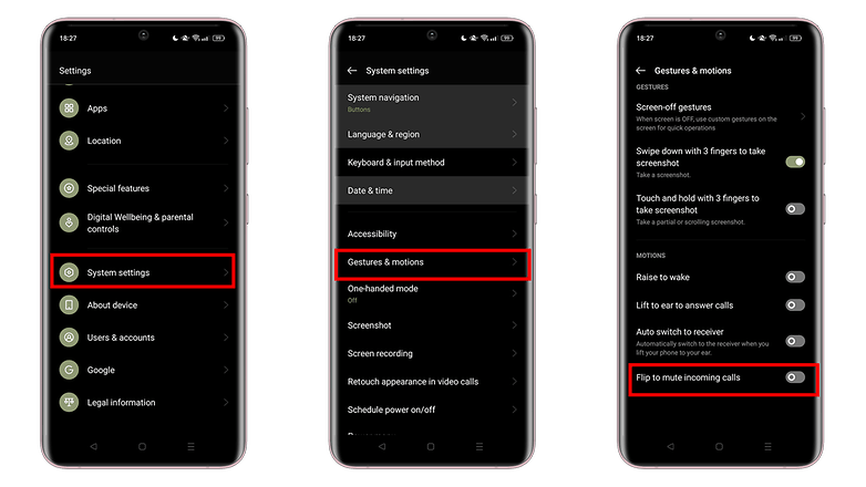 Nextpit how to flip mute android