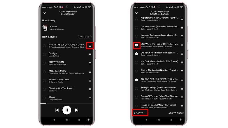 NextPit cara Spotify mengalih keluar baris gilir 4