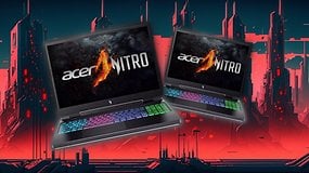 Acer Nitro AN16-42-R56C vor futuristischer Stadt