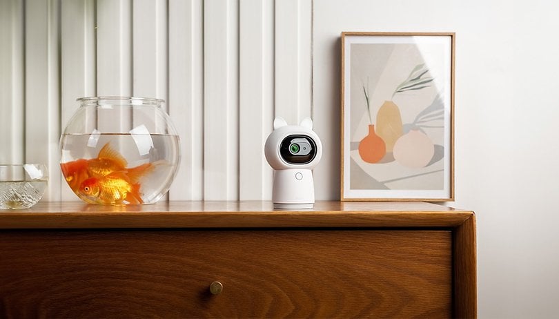 Aqara Camera Hub G3 on cubboard