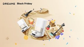 Dreame Black Friday Aktion mit Reinigungsgeräten und Rabattcoupons.