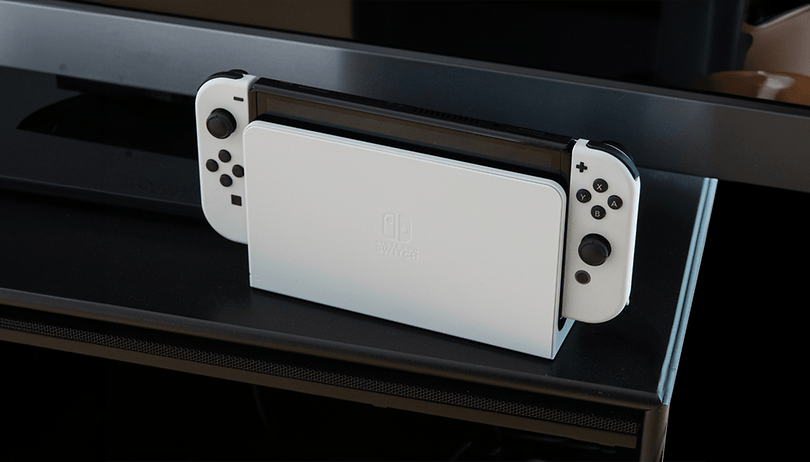 Nintendo Switch OLED in docking station