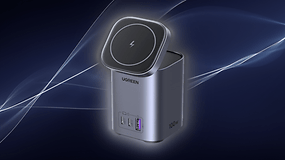 UGREEN Nexode Qi2 Ladegerät mit USB-Anschlüssen, 100 W Leistung, schlankes Design.