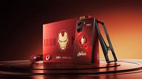 Xiaomi Poco X7 Pro Iron Man Edition Smartphone mit thematischer Verpackung und Zubehör.