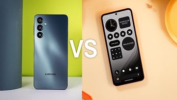 Ein Samsung Galaxy A16 Smartphone links vs. ein Nothing CMF Phone 1 rechts.
