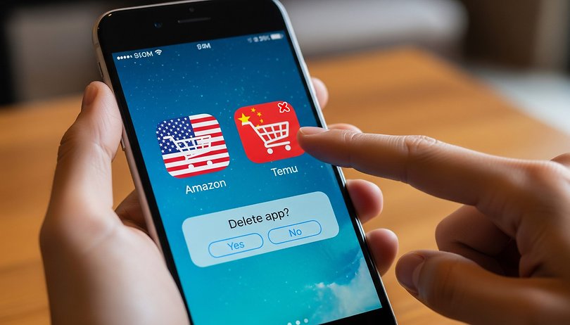 Goodbye Cheap Fakes! Your Temu and Shein Orders Will Cost More Amazon and Temu app icon on iphone