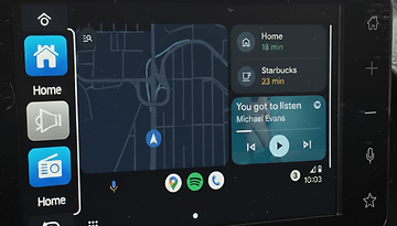 Android Auto screen on a Toyota infotainment display
