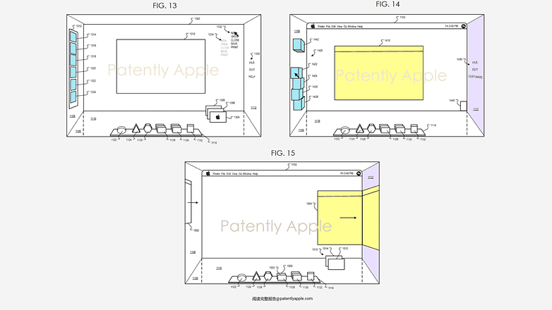 Paparan 3D macOS yang ditunjukkan dalam paten terbaharu Apple