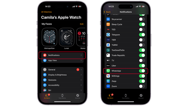 How to enable WhatsApp notifications for Apple Watch via iPhone