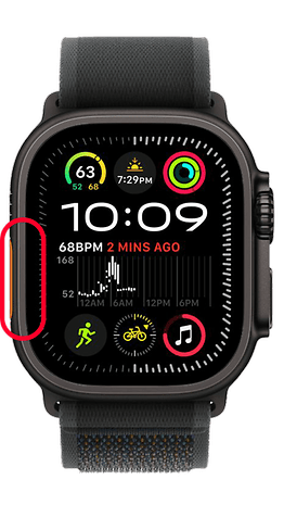 Apple Watch Ultra, jossa on uusi Action Button -ominaisuus