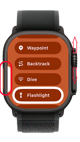 Screenshot zum verbesserten Action-Button der Apple Watch Ultra